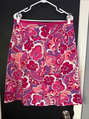 Elementz Y2K Inspired Floral A-Line Skirt Size: L